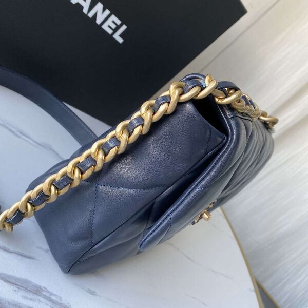 Сумка Chanel (30 см) женский кожа синий 73564-7