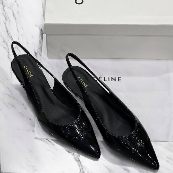 Туфли Celine женский кожа черный 172364