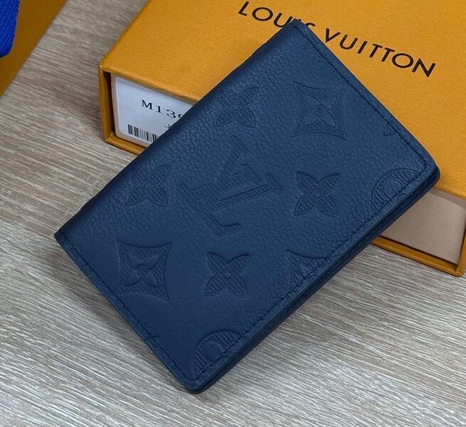 Картхолдер Louis Vuitton мужской кожа синий 195476
