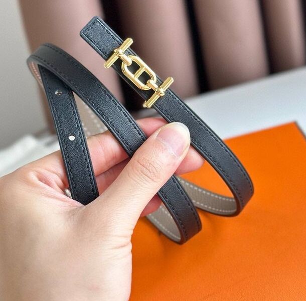 Женский ремень Hermès женский кожа черный 189329