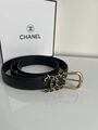 Женский ремень Chanel женский кожа черный 139175-2
