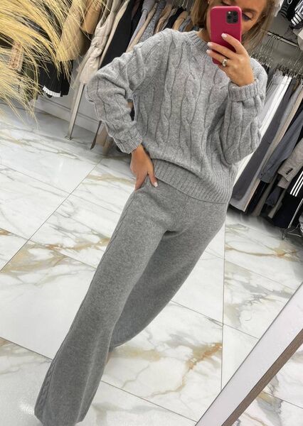 Костюм Loro Piana женский вязаная ткань графитовый 129235