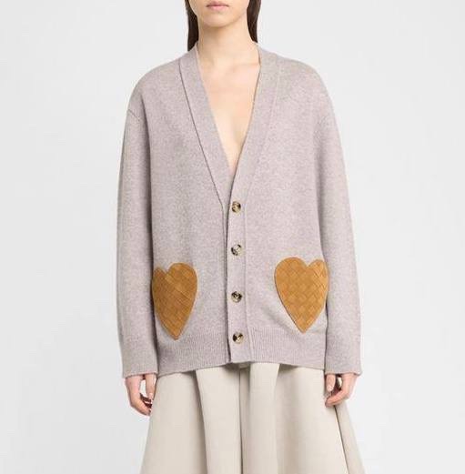 Кардиган Bottega Veneta женский вязаная ткань графитовый 200327