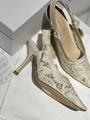 Туфли Christian Dior женский текстиль бежевый 79781-2