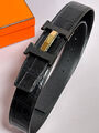 Мужской ремень Hermès мужской кожа черный 152897-1