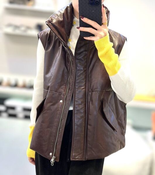 Жилет Maison Margiela женский кожа 132238