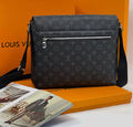 Мужская сумка мессенджер Louis Vuitton мужской кожа черный 200794-3