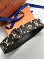 Ремень мужской Louis Vuitton двухсторонний мужской кожа черный 63809-5