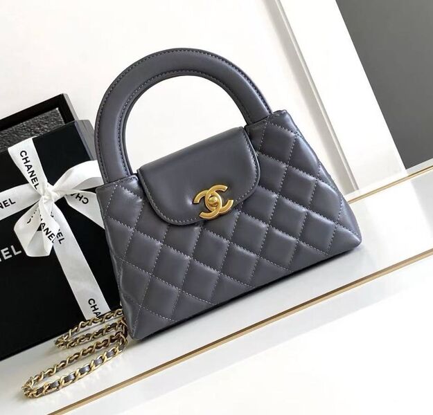 Сумка Chanel женский кожа графитовый 198061