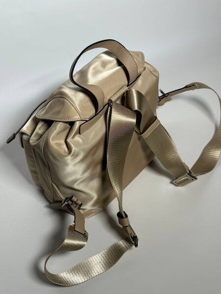 Мужской рюкзак Prada мужской нейлон бежевый 132968-6
