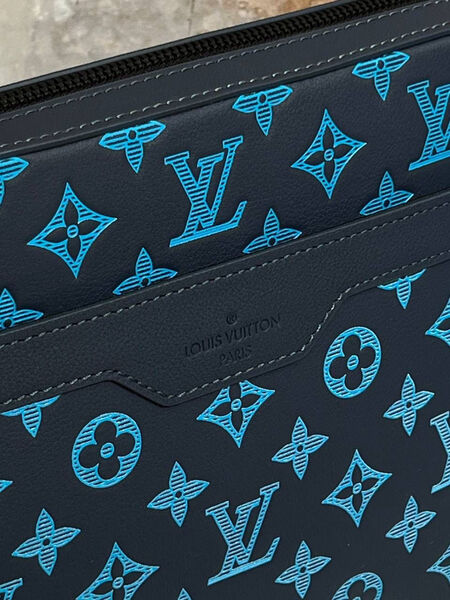 Мужская сумка мессенджер Louis Vuitton мужской кожа синий 120984-5