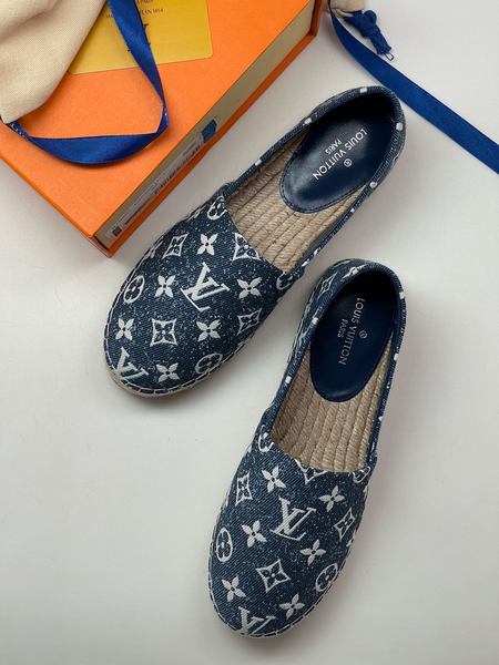 Эспадрильи Louis Vuitton женский текстиль синий 91382-4