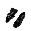 Лоферы Chanel женский кожа черный 103795-3