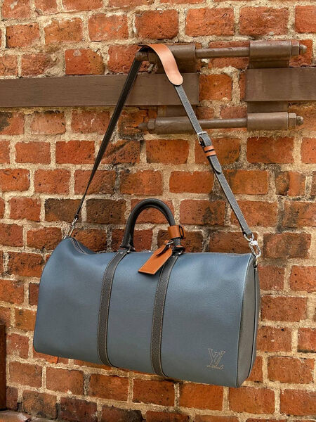 Дорожная сумка Louis Vuitton мужской кожа синий 133865-2
