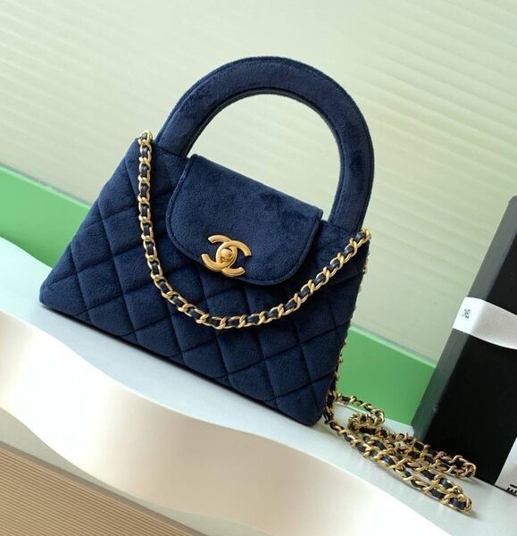 Сумка Chanel женский замша синий 202004