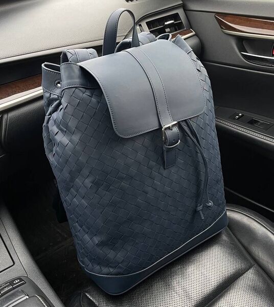 Мужской рюкзак Bottega Veneta мужской кожа синий 121869