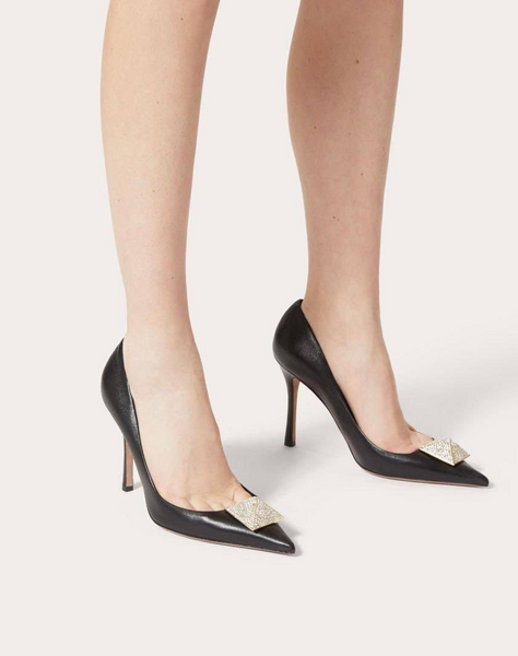 Туфли Valentino женский кожа черный 92863-2