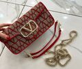 Сумка Valentino женский текстиль бордовый 102977-1