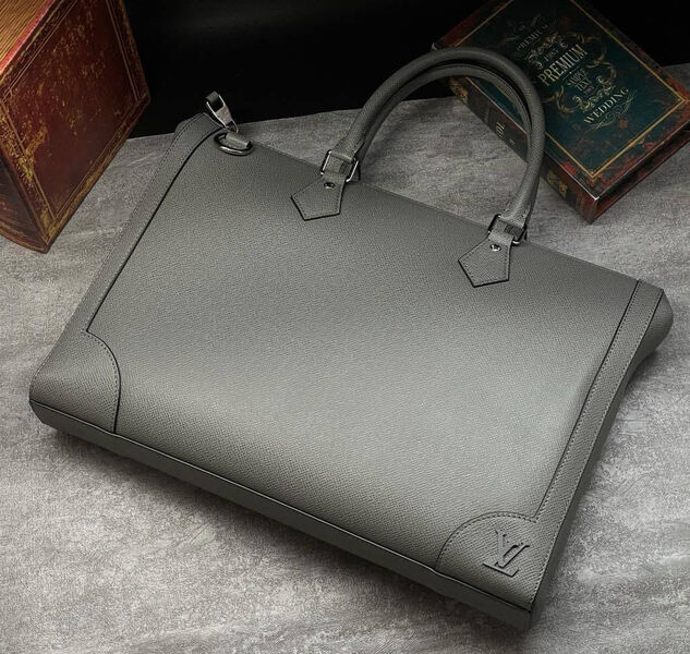 Мужской портфель Louis Vuitton мужской кожа черный 100067-3