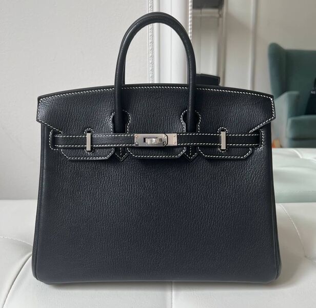 Сумка Hermès Birkin 25 женский кожа черный 153068