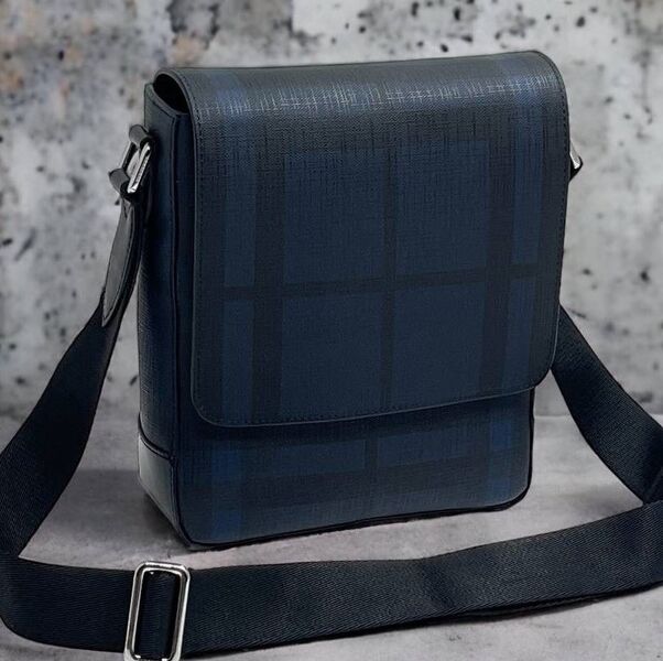Мужская сумка мессенджер Burberry мужской кожа синий 121770