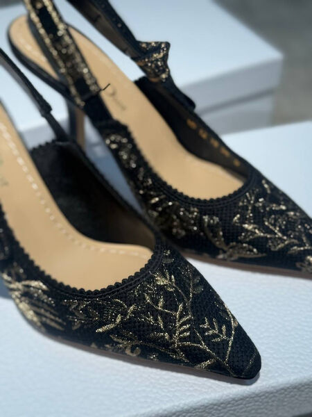 Туфли Christian Dior женский текстиль черный 191344-3