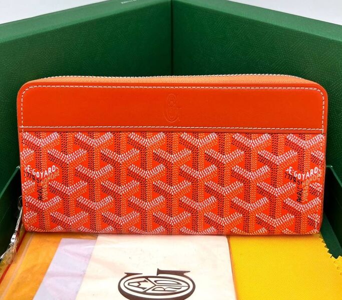Кошелек Goyard женский кожа оранжевый 172691