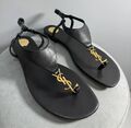 Босоножки Saint Laurent женский кожа черный 187195-1