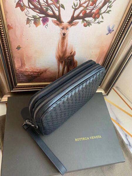 Мужской клатч Bottega Veneta мужской кожа черный 51307-2