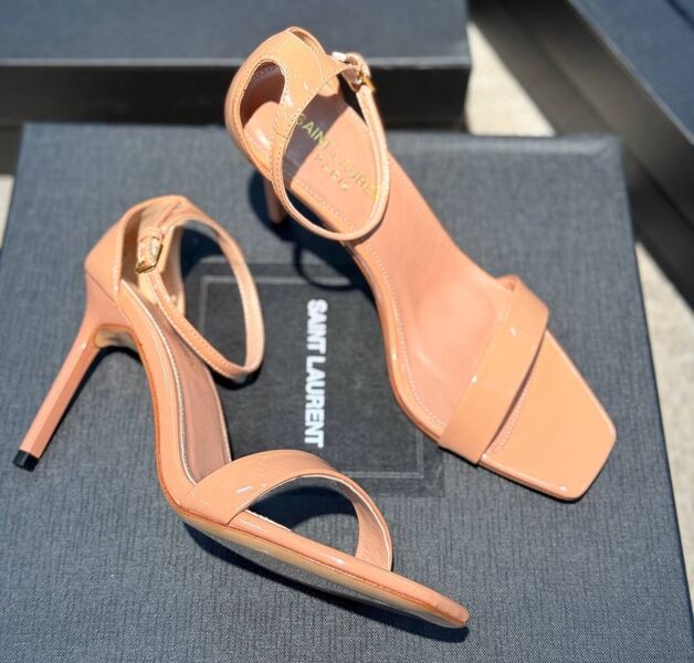 Босоножки Saint Laurent женский кожа оранжевый 191520