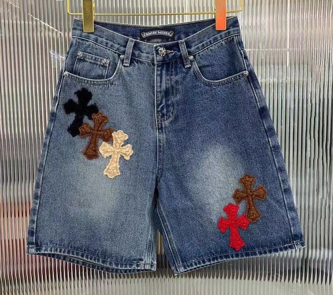 Шорты Chrome Hearts женский джинса синий 177407