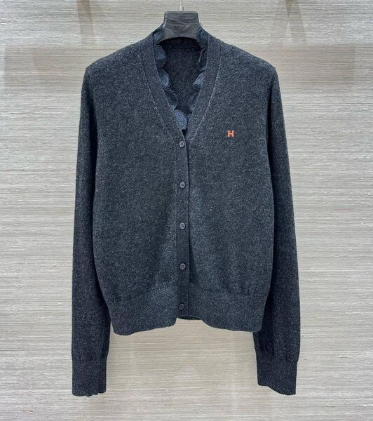 Кардиган Hermès женский вязаная ткань синий 196714