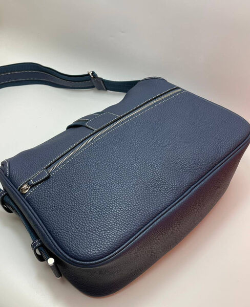 Мужская сумка мессенджер Hermès мужской кожа синий 135367-6