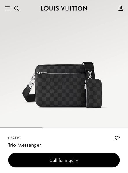 Мужская сумка мессенджер Louis Vuitton мужской канва черный 154009-3