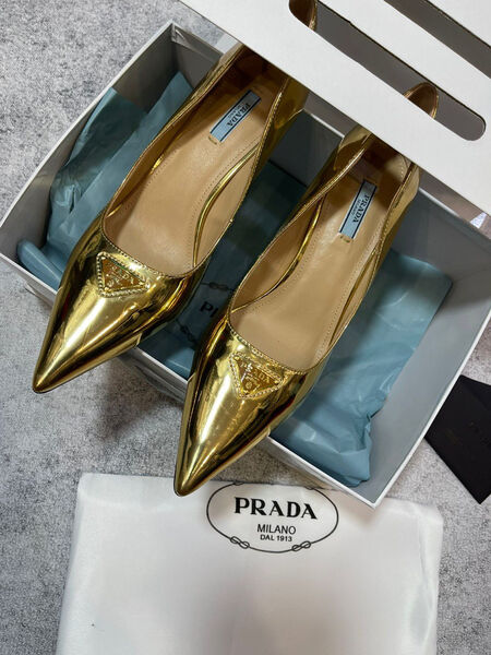 Туфли Prada женский кожа бронзовый 105339-2