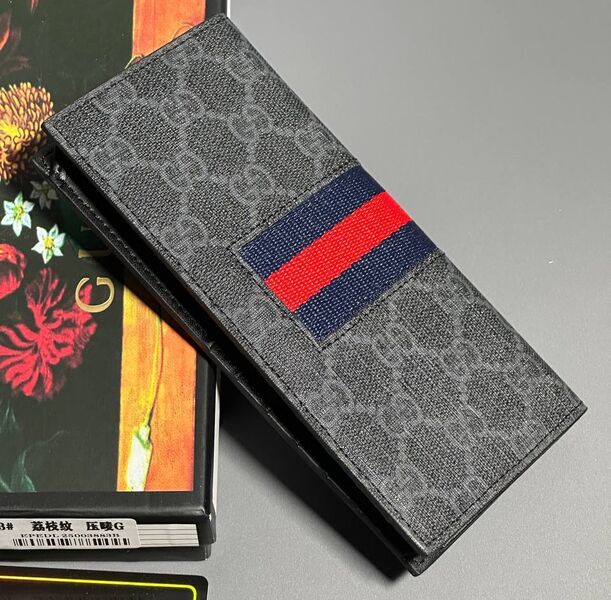 Мужской портмоне Gucci мужской канва графитовый 154016