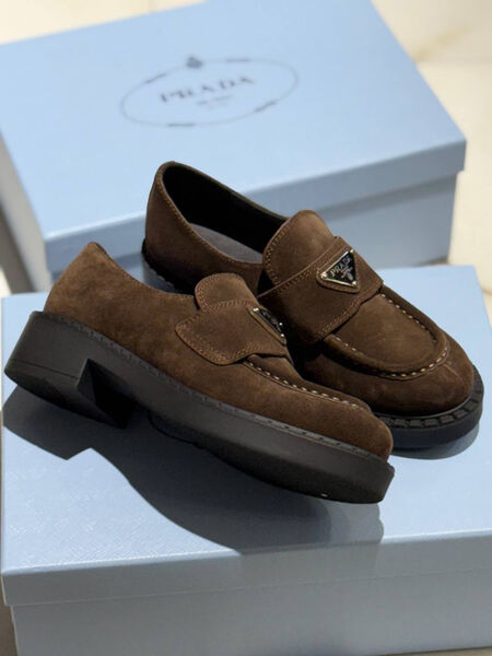 Лоферы Prada женский замша 198845-4