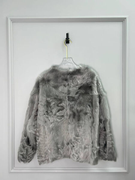 Шуба Loro Piana женский графитовый 128626-2