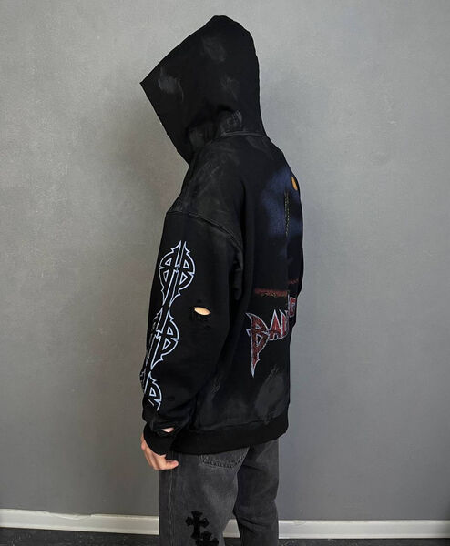 Мужское худи Balenciaga мужской черный 132137-4