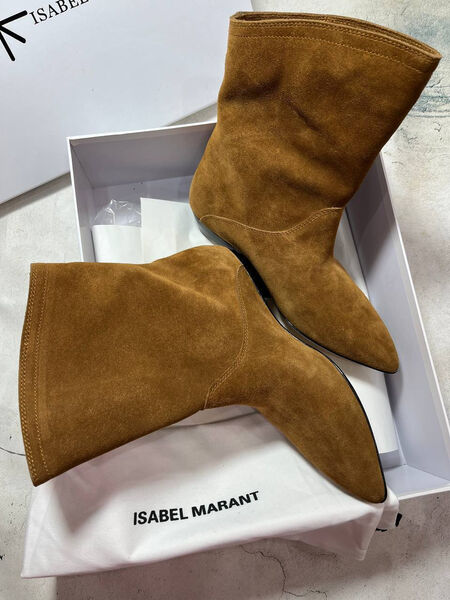 Ботильоны Isabel Marant женский замша бежевый 163805-2
