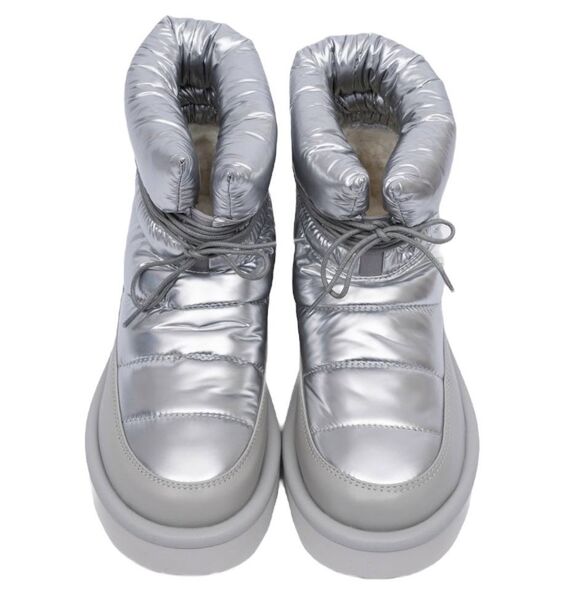 Угги Ugg Classic Mini Blow женский кожа графитовый 163456