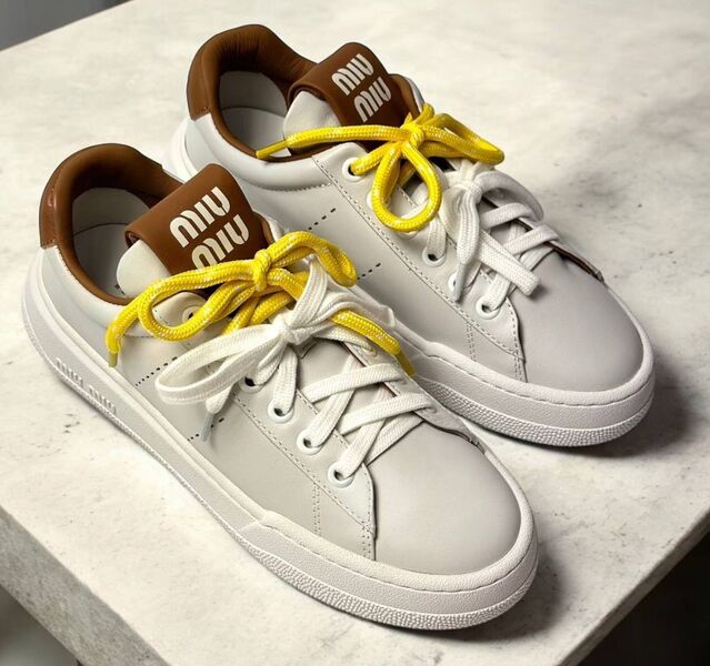 Кеды Miu Miu женский кожа графитовый 159195