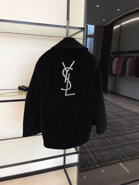 Пальто Saint Laurent женский черный 125914-2