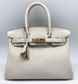 Сумка Hermès Birkin 30 ручная работа женский кожа белый 75333-1