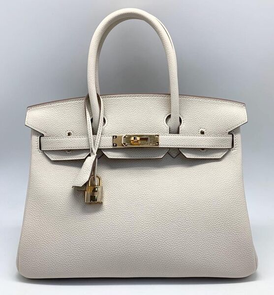 Сумка Hermès Birkin 30 ручная работа женский кожа белый 75333