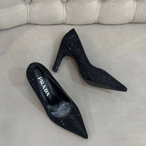 Туфли Prada женский кожа черный 134565-2