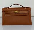 Сумка Hermèskelly 20 Pochette женский кожа бежевый 138059-1