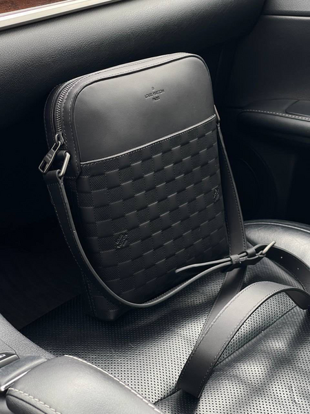 Мужская сумка мессенджер Louis Vuitton мужской кожа черный 42821-3