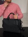 Мужской портфель Hermès мужской кожа черный 52080-3