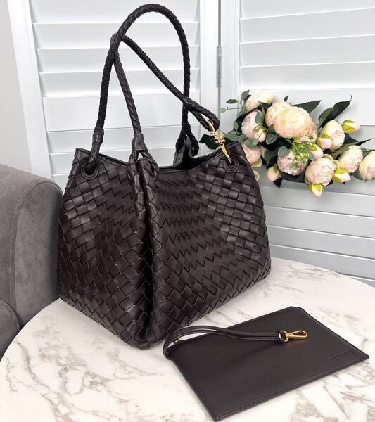 Сумка Bottega Veneta женский кожа черный 156360